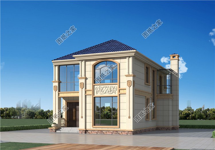 農(nóng)村二間二層小別墅設(shè)計(jì)方案外觀圖