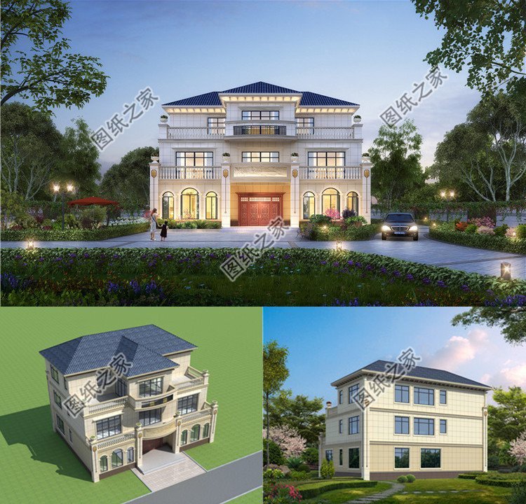 爆款農(nóng)村三層別墅設計，外觀輪廓層次感極強，農(nóng)村建房優(yōu)質(zhì)戶型