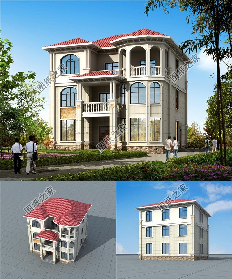 爆款農(nóng)村三層別墅設計，外觀輪廓層次感極強，農(nóng)村建房優(yōu)質(zhì)戶型