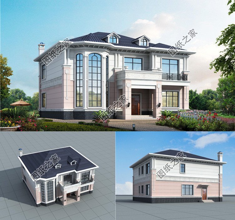 三款二層別墅設(shè)計，外觀造型各有特色最主要是經(jīng)濟實用