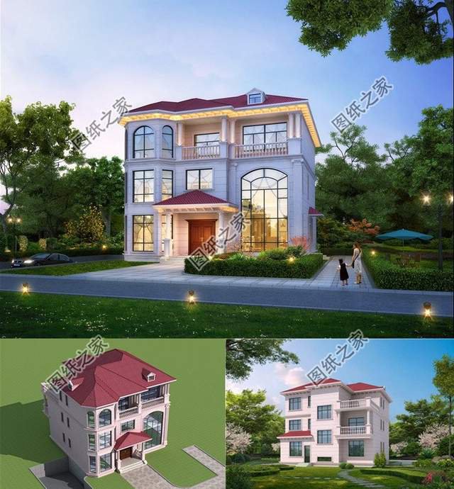 帶車庫的三層自建房設(shè)計(jì)，實(shí)用與美觀兼?zhèn)?，空間利用合理