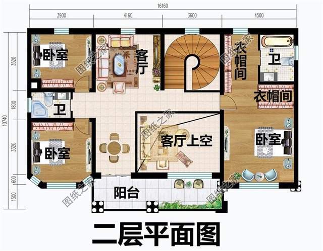 二層戶型別墅設(shè)計，滿足大部分家庭建房需求，造價經(jīng)濟(jì)合適