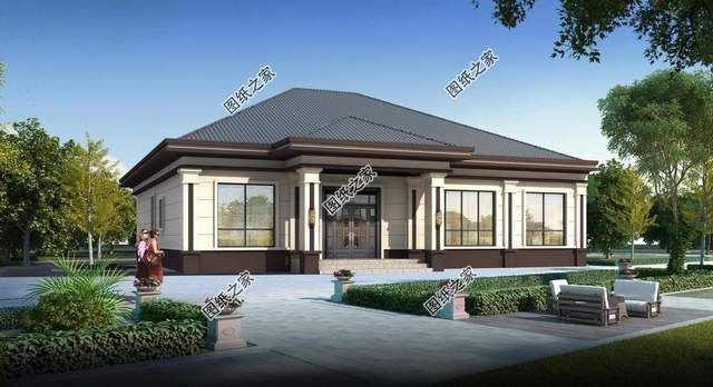 鄉(xiāng)村一層自建養(yǎng)老房推薦，簡(jiǎn)單好看造價(jià)不高，很合爸媽的口味