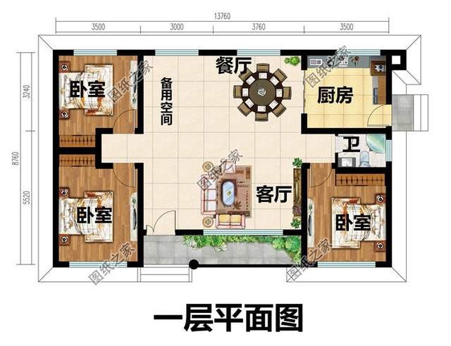 一層自建房設(shè)計(jì)，農(nóng)村小家庭最愛的戶型，造價(jià)低經(jīng)濟(jì)實(shí)用