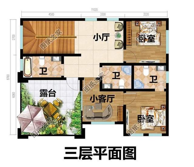 三層帶地下室農(nóng)村別墅，增加使用空間，既防潮還能儲物