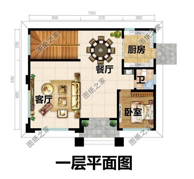 三層帶地下室農(nóng)村別墅，增加使用空間，既防潮還能儲物