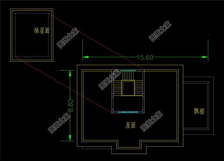 時尚耐看的二層農(nóng)村別墅設(shè)計(jì)圖屋頂