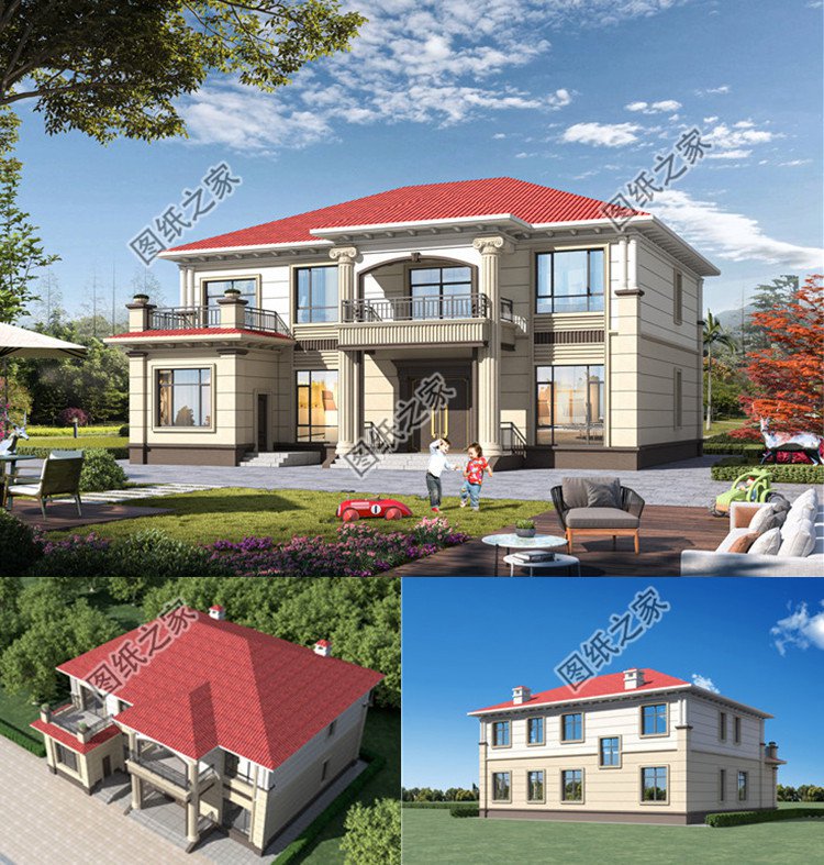 四開間的二層別墅設(shè)計圖效果圖