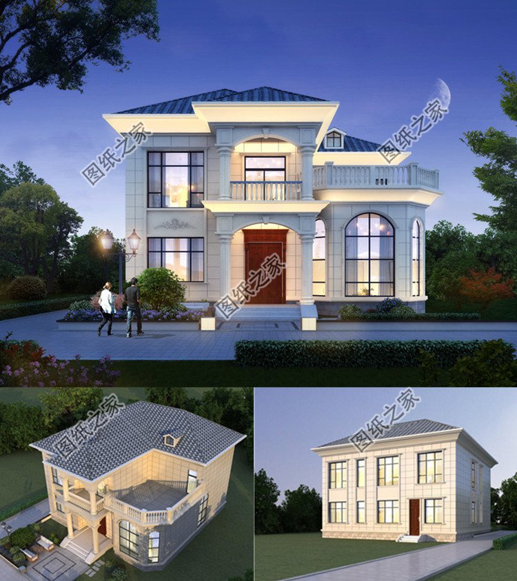 農(nóng)村二層復(fù)式小別墅設(shè)計(jì)效果圖