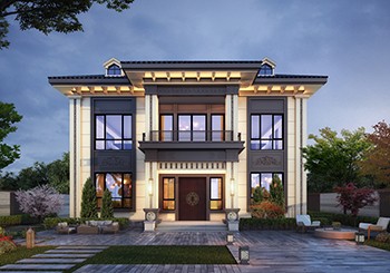 14×12米二層自建房蓋別墅設計圖，簡單對稱也很漂亮