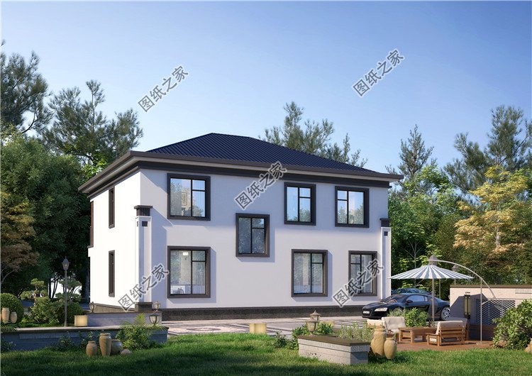 最新款二層農(nóng)村別墅設(shè)計(jì)圖外觀