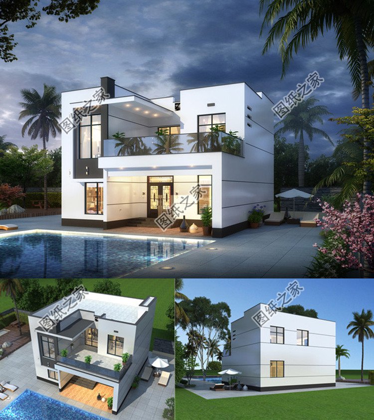 超好看的現(xiàn)代簡約別墅設(shè)計(jì)圖效果圖