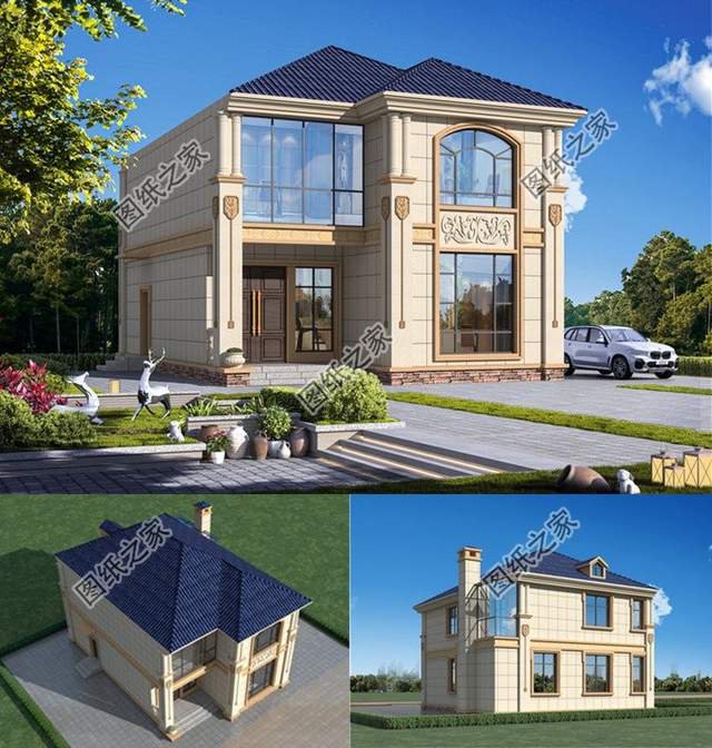 鄉(xiāng)下簡歐式自建房效果圖，擯棄富麗堂皇，繼承唯美浪漫