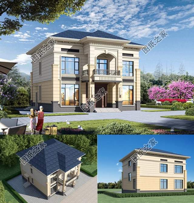 鄉(xiāng)下簡歐式自建房效果圖，擯棄富麗堂皇，繼承唯美浪漫