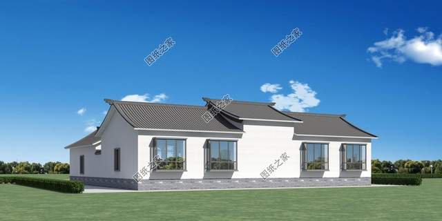 一層中式養(yǎng)老房效果圖，經(jīng)濟的造價成本，受到廣大建房者喜愛