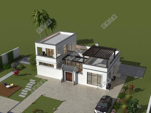 現(xiàn)代風(fēng)農(nóng)村自建別墅推薦，潮流時尚的外觀造型，擊中年輕人的內(nèi)心