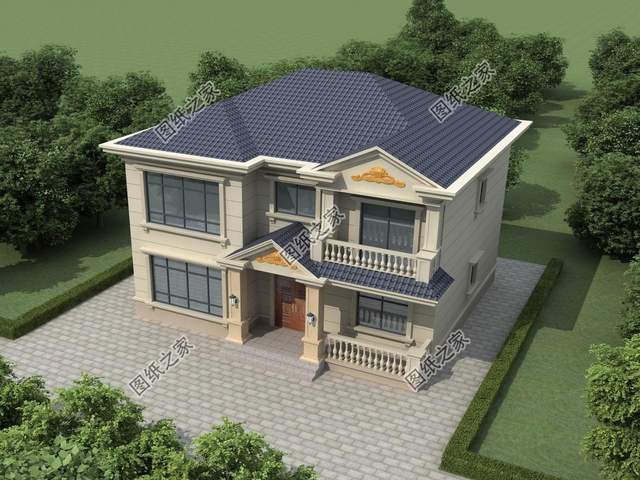 兩層歐式別墅設(shè)計(jì)圖，足夠一家人使用，戶型緊湊功能齊全