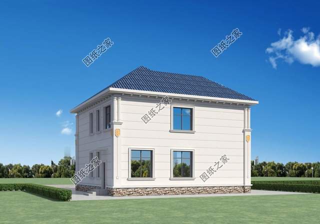 兩層歐式別墅設(shè)計(jì)圖，足夠一家人使用，戶型緊湊功能齊全