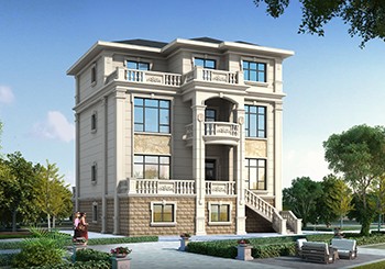 帶架空層的三層（4層）別墅設(shè)計(jì)方案，農(nóng)村建一棟就是地標(biāo)