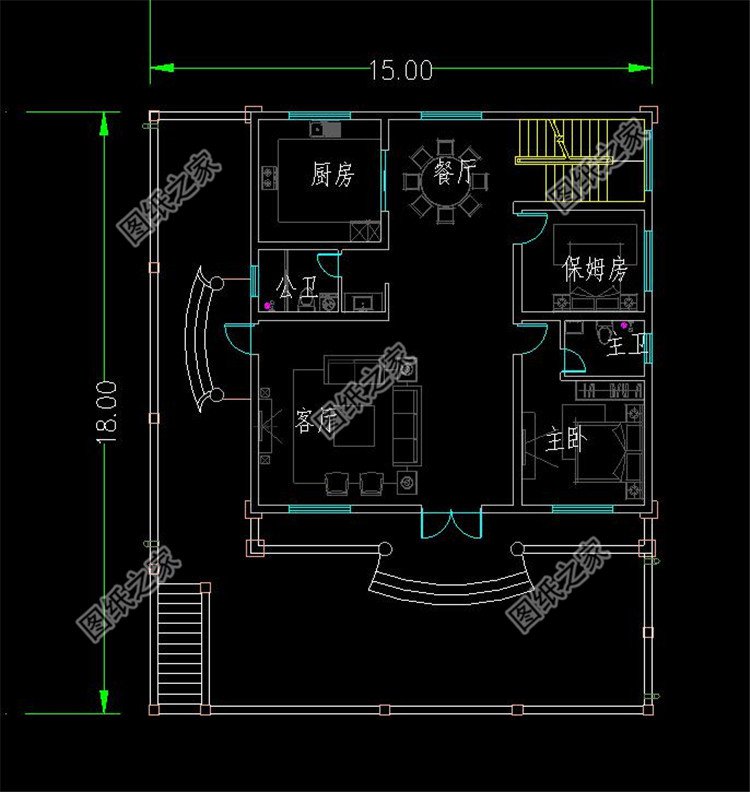 帶架空層的別墅設(shè)計圖布局2