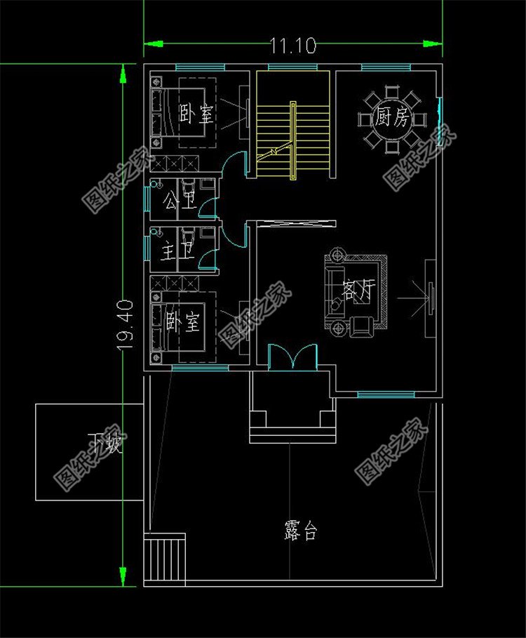 帶架空層別墅設(shè)計方案布局2