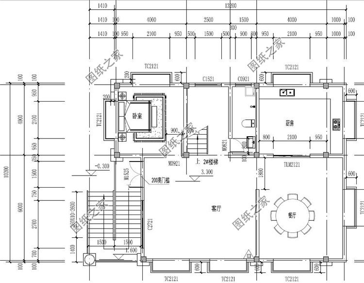 帶架空層的四層別墅布局2
