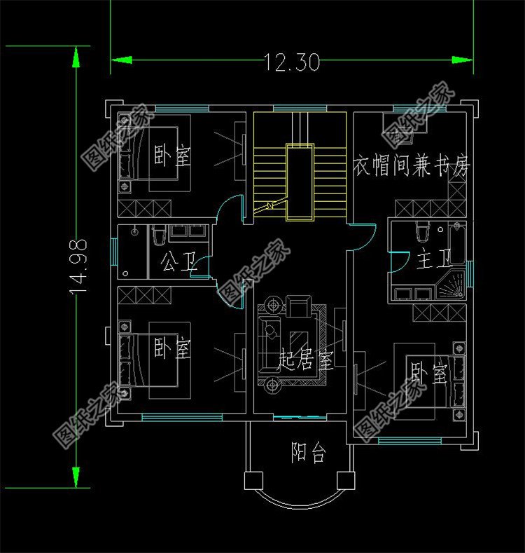 帶架空層的別墅設(shè)計(jì)圖布局3