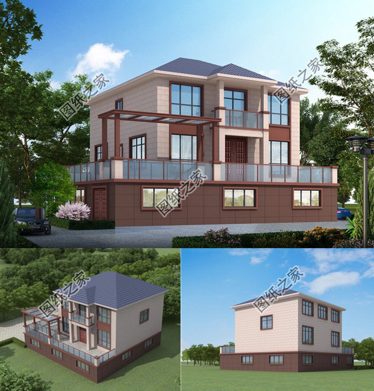 帶架空層別墅設計方案效果圖