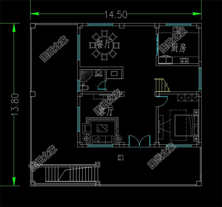 帶架空層別墅設計方案布局2