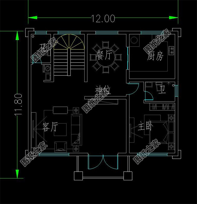 帶架空層三層別墅設計圖布局2
