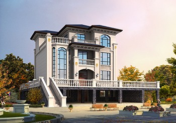 帶架空層的三層（四層）別墅設(shè)計(jì)圖，復(fù)式客廳、帶車庫