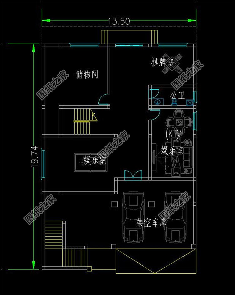 超氣派的三層別墅設計圖布局1
