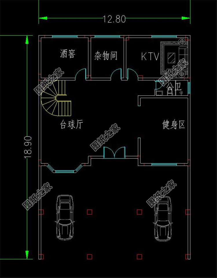 帶架空層的圖紙?jiān)O(shè)計(jì)方案布局1