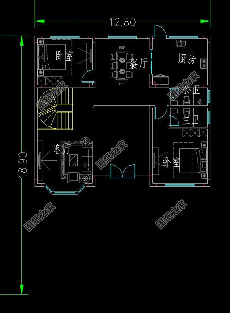 帶架空層的圖紙?jiān)O(shè)計(jì)方案布局2