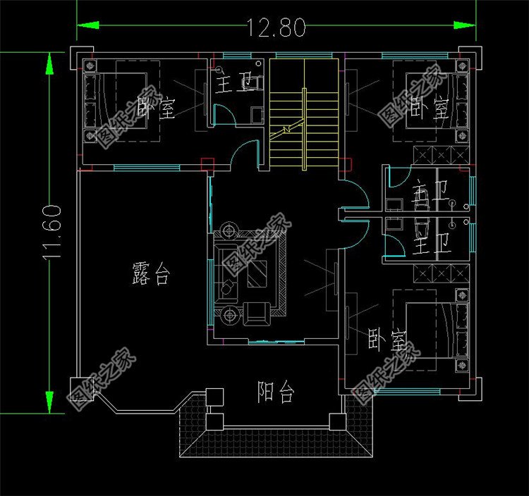 帶架空層的圖紙?jiān)O(shè)計(jì)方案布局4