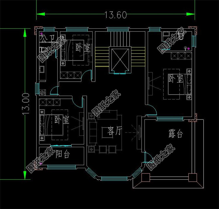 超氣派的三層別墅設(shè)計圖布局4