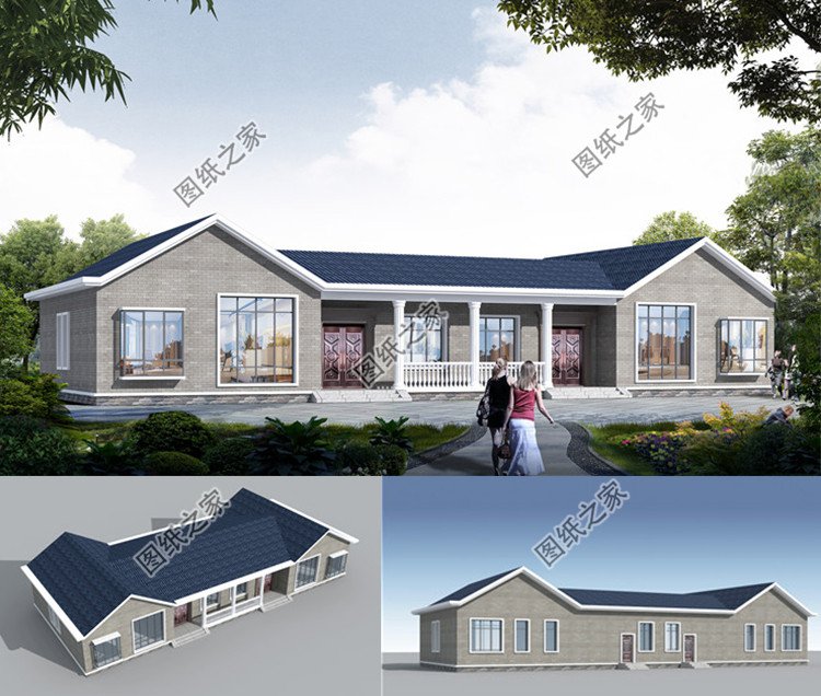 實(shí)用一層小別墅設(shè)計(jì)圖效果圖