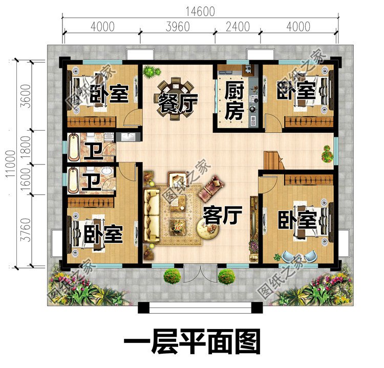 簡約時(shí)尚一層小平房設(shè)計(jì)圖