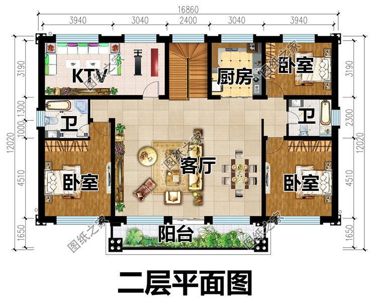 16.8x13米二層別墅設(shè)計