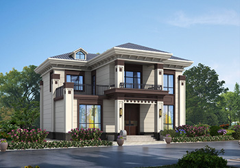 實用型二層別墅設(shè)計方案，占地120平米簡單大方最耐看