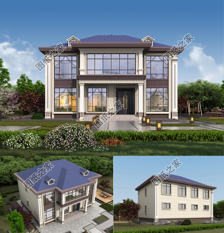 簡約實(shí)用二層別墅設(shè)計(jì)圖效果圖