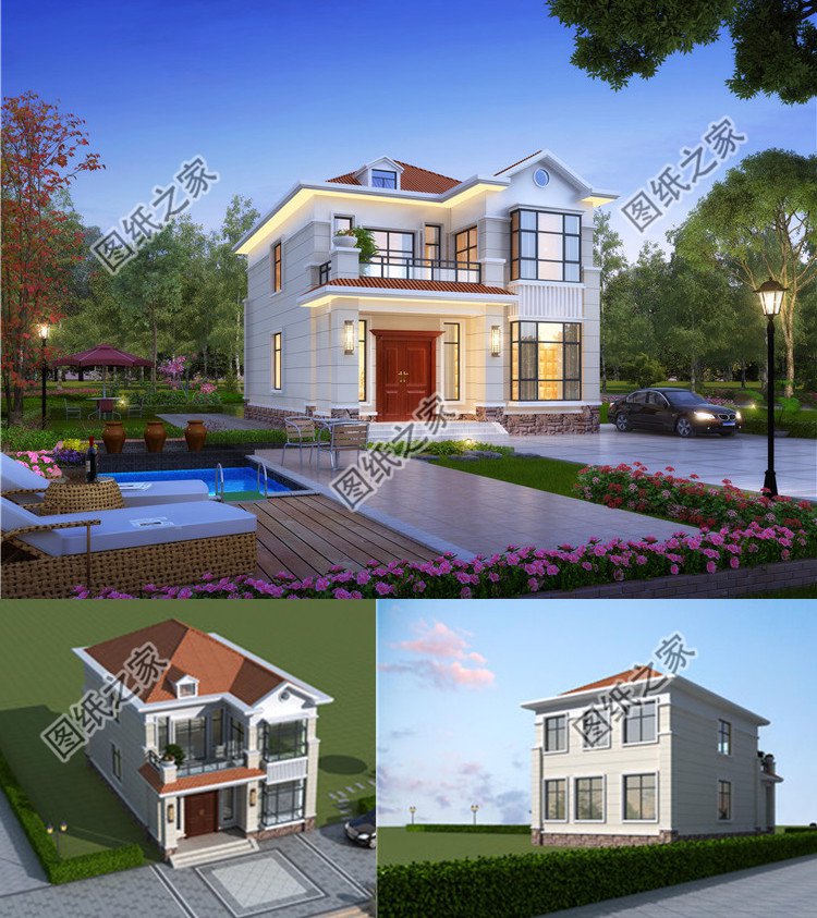 兩開(kāi)間別墅設(shè)計(jì)圖效果圖