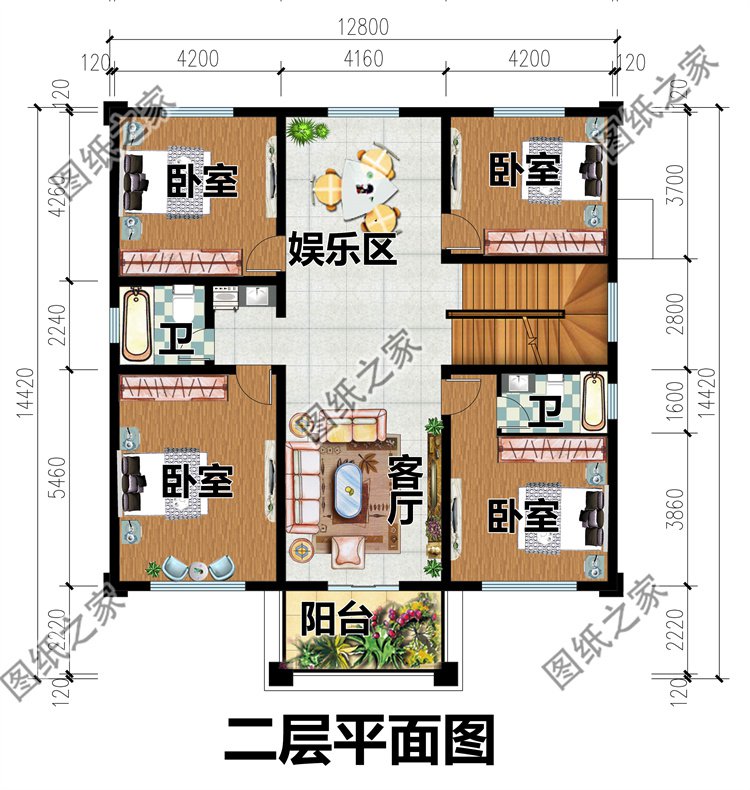 農(nóng)村二層別墅設計圖