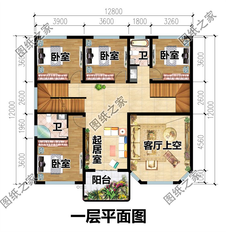 農(nóng)村二層復(fù)式小別墅設(shè)計(jì)