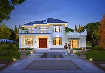 面寬18米二層農(nóng)村大別墅設(shè)計(jì)圖，可帶電梯，舒適又實(shí)用