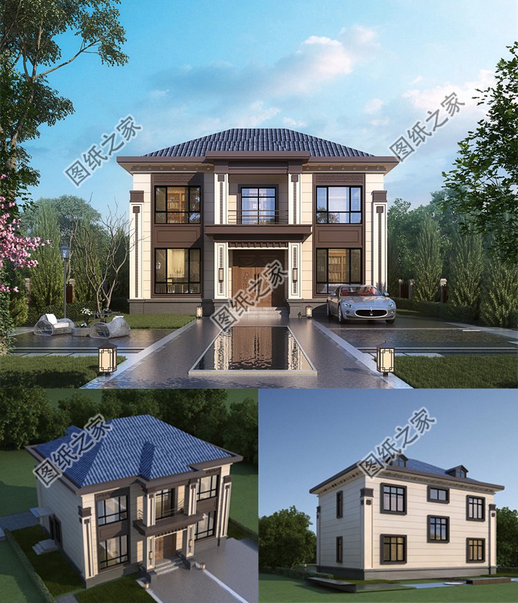 二層自建房別墅設(shè)計(jì)圖效果圖