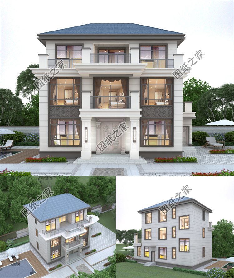 三層獨棟別墅設計效果圖