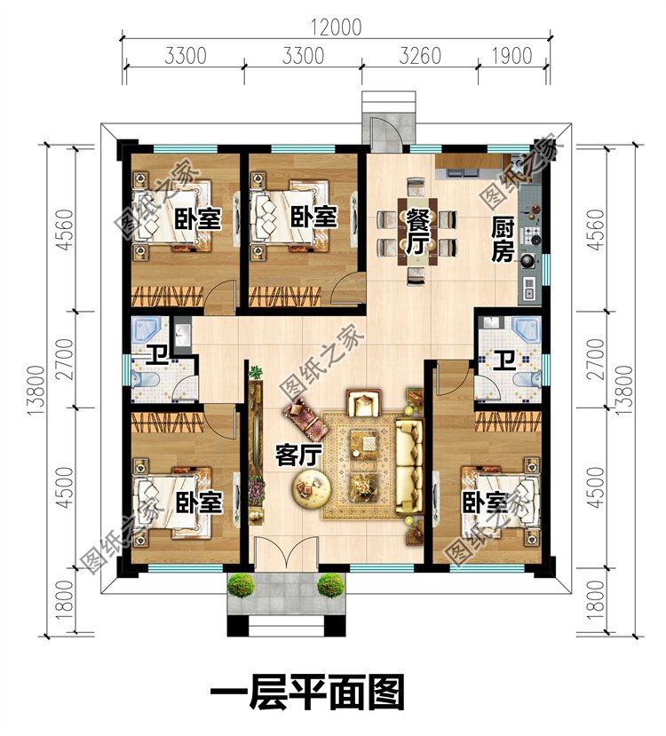 一層農(nóng)村自建房別墅