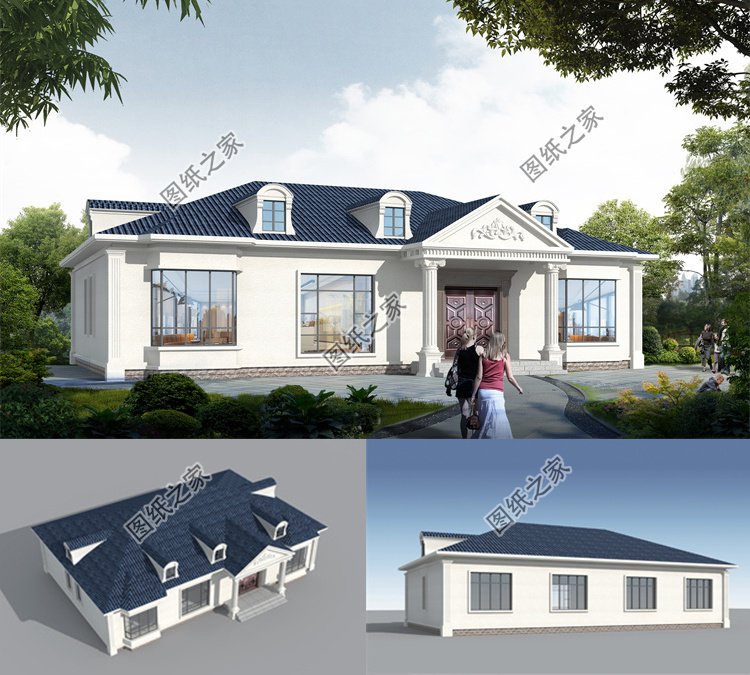 實用一層別墅設(shè)計圖效果圖