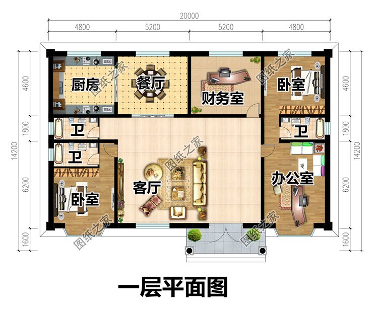 實用一層別墅設(shè)計圖1